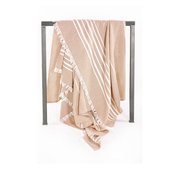 Бежово памучно одеяло 150x200 cm Solene – Tiseco Home Studio-image-3