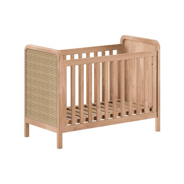 Детско креватче 60x120 cm с регулируема височина в естествен цвят Woods – Vipack