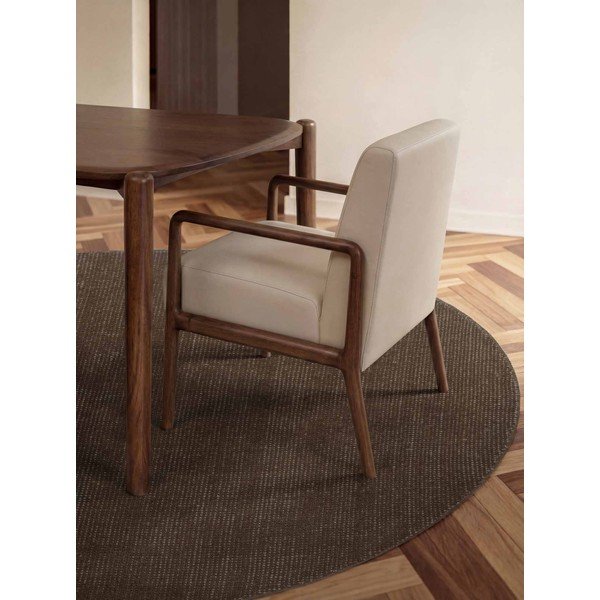 Кафяв ръчно изработен вълнен кръгъл килим ø 200 cm Greenwich – Ted Baker-image-1