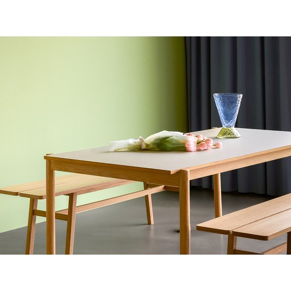 Трапезна маса от масивен дъб 107x190 cm Oblique – Hübsch-image-2