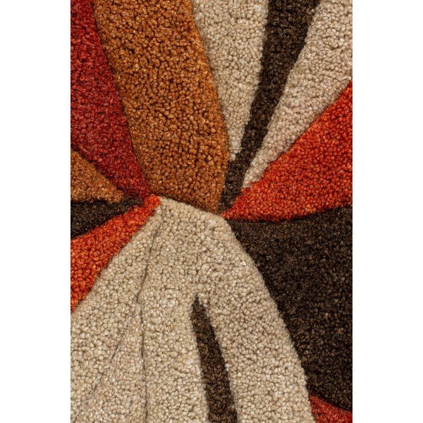 Оранжев килим Splinter, ⌀ 135 cm - Flair Rugs-image-1