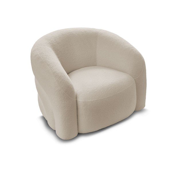 Бежово въртящо се кресло от прежда с примки от букле Elina – Bobochic Paris-image-3