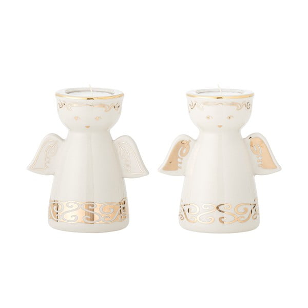 Свещници в комплект от за чаена свещ 2 бр. от каменна керамика Faella – Bloomingville-image-4