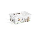 Бяла пластмасова кутия за съхранение с капак 37x26x15 cm C Box Style – KIS