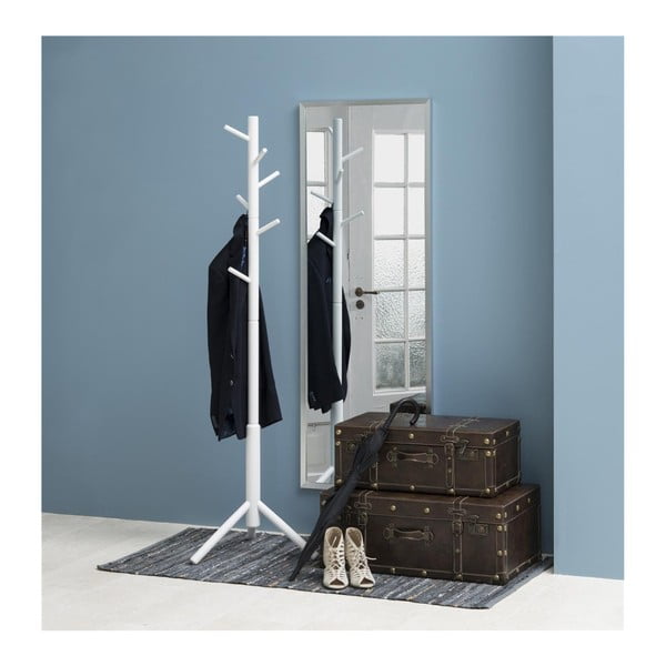 Бяла каучукова дървена закачалка Bremen - Actona-image-2