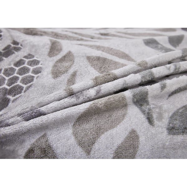 Сиво единично  спално бельо от микроплюш 140x200 cm Judith – My House-image-3