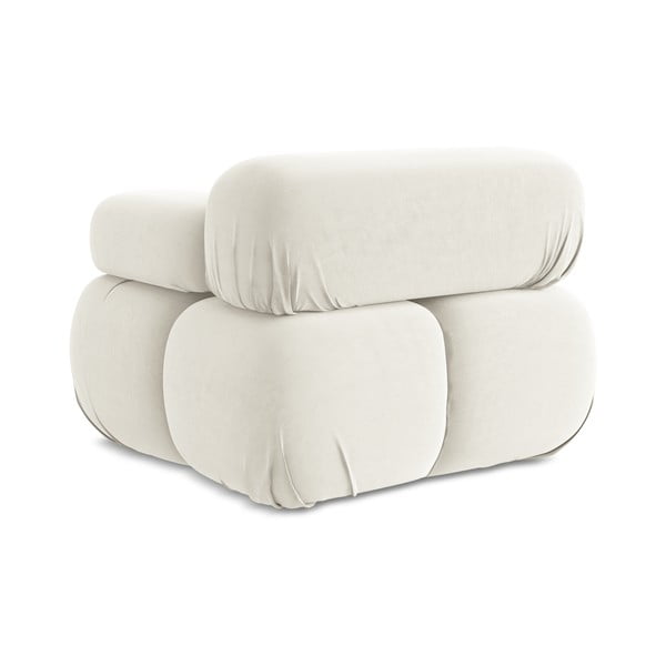 Бял кадифен модул за диван (десен ъгъл) Lokua – Makamii-image-4