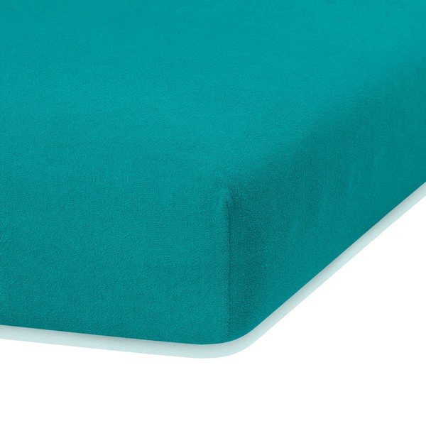 Тюркоазен ластичен чаршаф за двойно легло Siesta, 180/200 x 200 cm Ruby - AmeliaHome-image-2