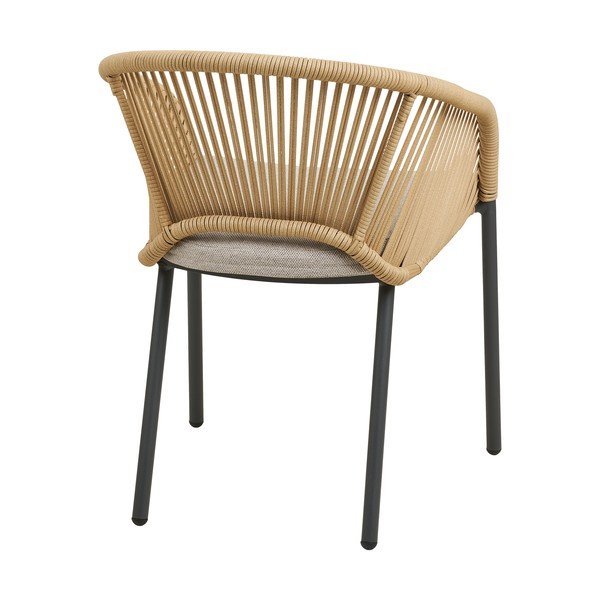 Бежов градински стол метален/подплатен Novella – House Nordic-image-4