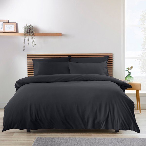 Черно единично  спално бельо 135x200 cm So Soft Non Iron – Catherine Lansfield-image-1