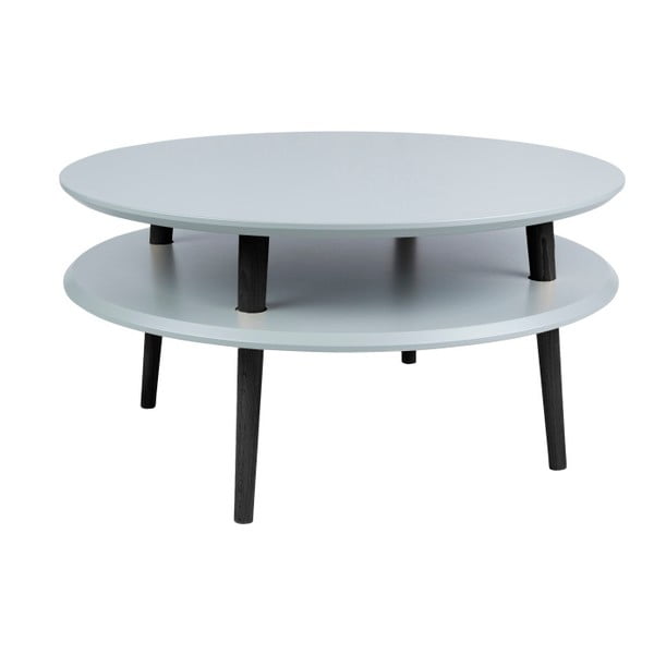Tmavě šedý konferenční stolek s černými nohami Ragaba UFO, Ø 70 cm