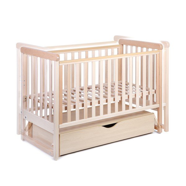 Бебешко люлеещо се легло от букова дървесина Move, 60 x 120 cm - YappyKids-image-2