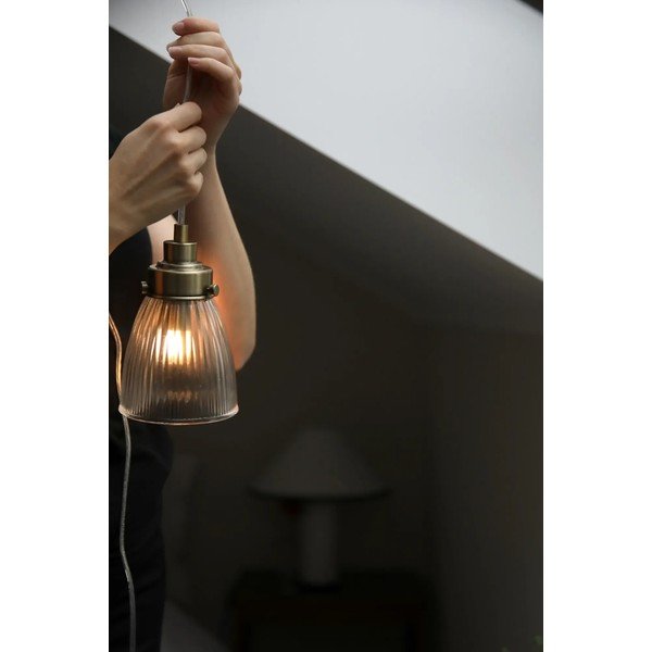 Висящо осветително тяло в месингов цвят със стъклен абажур ø 11 cm Bellis – Markslöjd-image-2