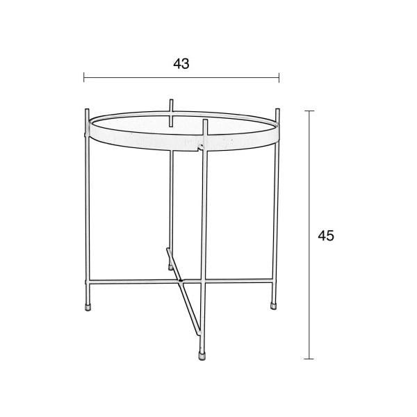 Бяла масичка за кафе Cupid - Zuiver-image-2