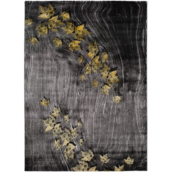 Тъмно сив килим Лист на поета, 160 x 230 cm - Universal