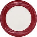Червено-бяла керамична чиния ø 26,5 cm Alice - Green Gate