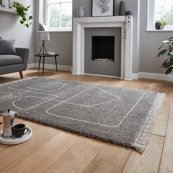 Сив килим , 160 x 220 cm Boho - Think Rugs-image-2