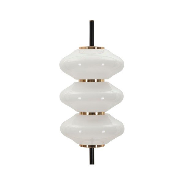 Бяла/черна подова лампа със стъклен абажур (височина 168 cm) Vintage – Mauro Ferretti-image-2