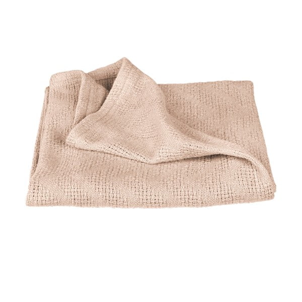 Бежово памучно плетено бебешко одеяло 80x80 cm Frosty Almond – Roba