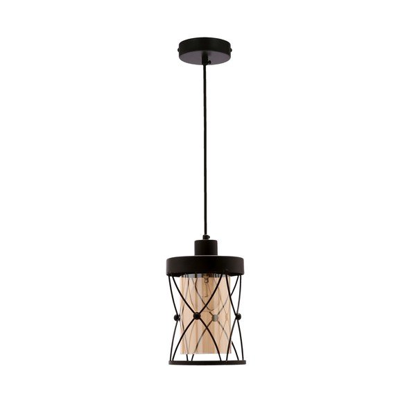 Черно висящо осветително тяло ø 15 cm Agar - Candellux Lighting