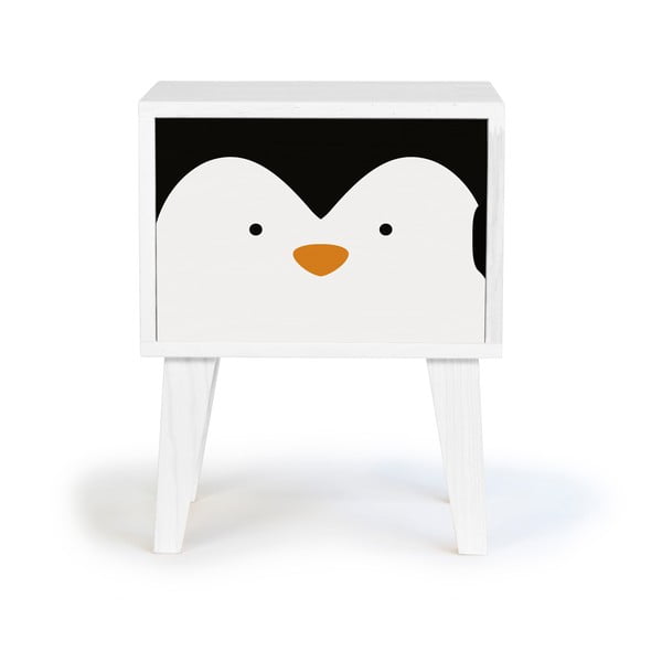 Детско дървено нощно шкафче Penguin - Little Nice Things