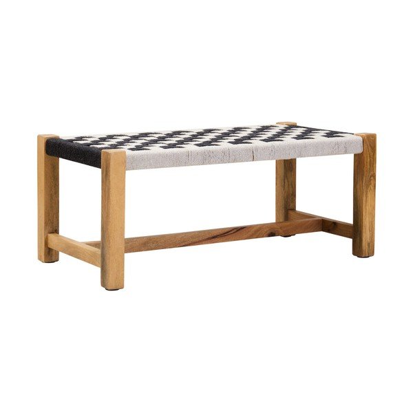 Черно-бял пейка от масивно дърво Satna – Premier Housewares