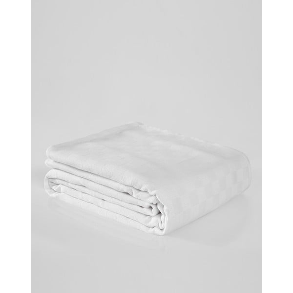 Бяла памучна покривка за двойно легло 200x230 cm Plain - Mijolnir