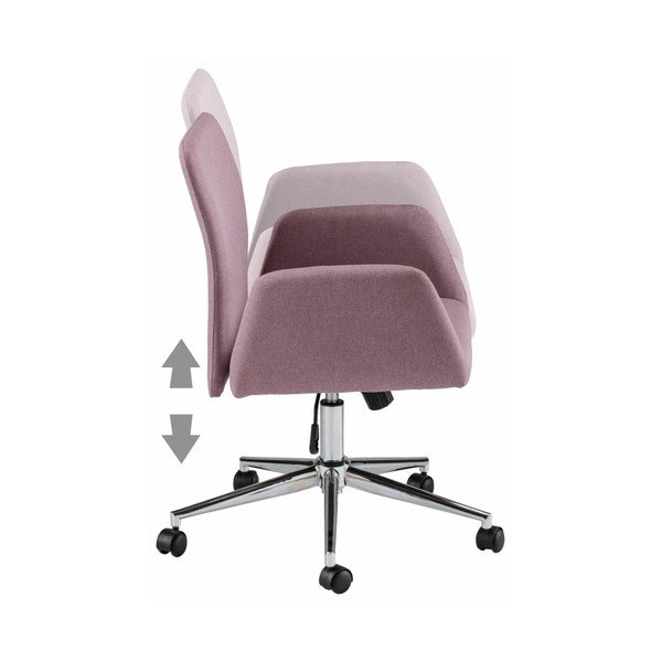 Růžová kancelářská židle na kolečkách s područkami Støraa Bendy-image-3
