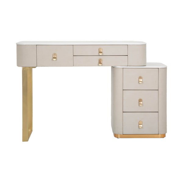 Конзолна маса в бежово-златисто 40x120 cm Beauty – Mauro Ferretti-image-4