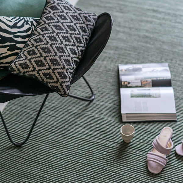 Килим от юта в тъмнозелен цвят 75x245 cm Ribbon - Mette Ditmer Denmark-image-4