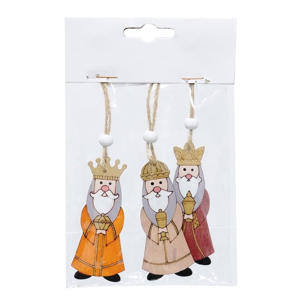 Дървени Коледни украси в комплект 3 бр. 18,5 cm Three Kings – Casa Selección-image-1