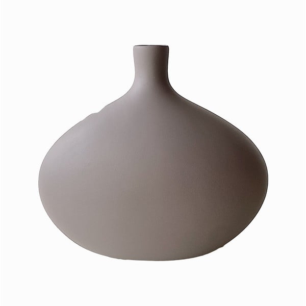 Кафяво-сива керамична ваза, височина 25 cm Platy - Rulina