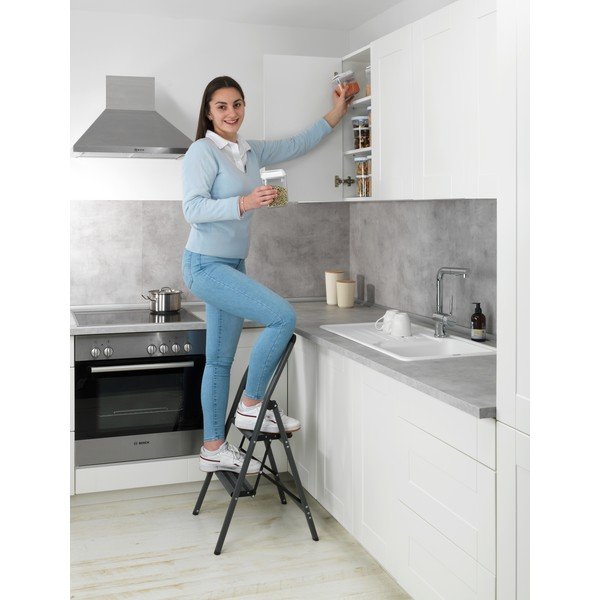 Компактни сиви стъпала, височина 91,5 cm - Wenko-image-1