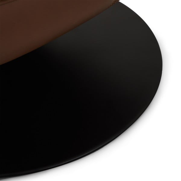 Тъмнокафява кожена табуретка Miami – Furnhouse-image-1