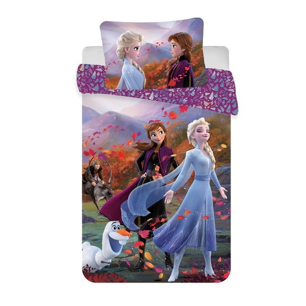 Памучно детско спално бельо 100x135 cm Frozen "Wind" – Jerry Fabrics