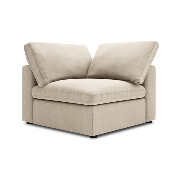 Бежова реверсивна ъглова част от модулен диван от велур Galaxy - Windsor & Co Sofas