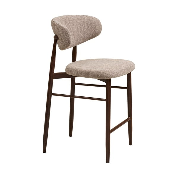 Бежов/тъмнокафяв тапициран бар стол (височина на седалката 65 cm) Levanto – House Nordic-image-3