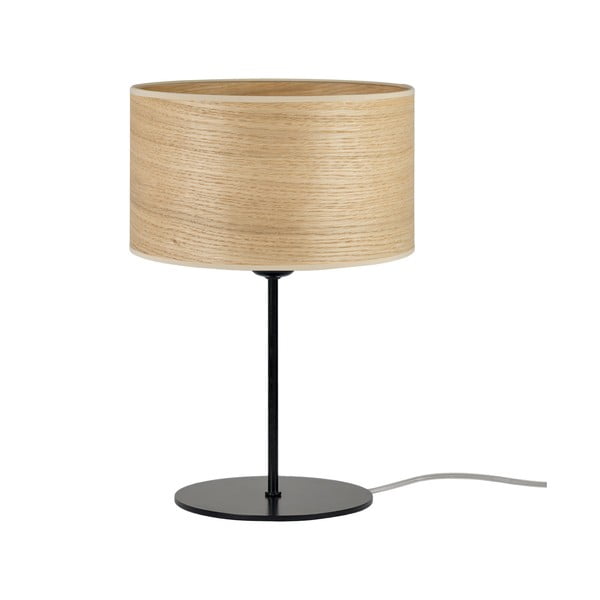 Бежова настолна лампа от естествен фурнир S, ⌀ 25 cm Tsuri - Sotto Luce