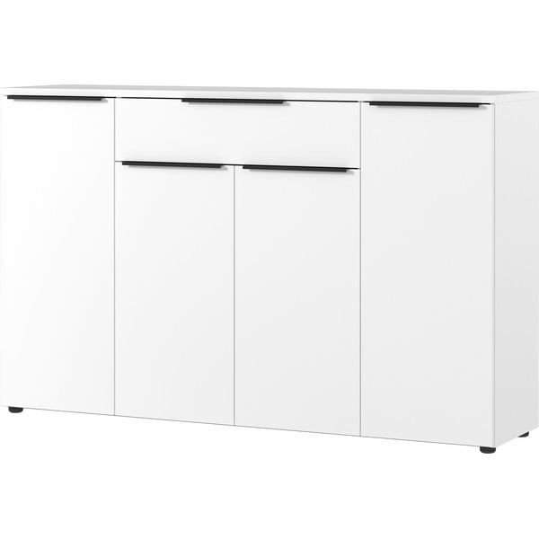 Бял нисък скрин 161x101 cm Mailand - Germania-image-2