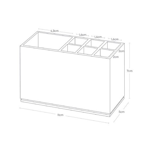 Черна пластмасова стойка за четки за зъби Mist – YAMAZAKI-image-2