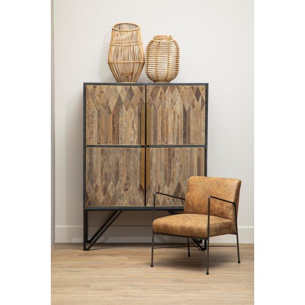 Кафяво кожено кресло Hoxton – Premier Housewares-image-3