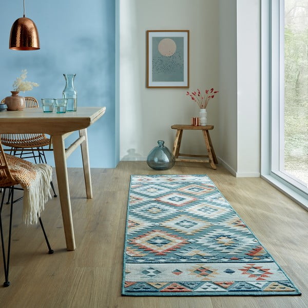 Синя външна пътека 80x230 cm Avery Blue – Flair Rugs-image-1