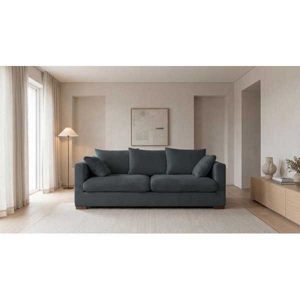 Сив велурен диван 220 cm Comfy - Scandic-image-4