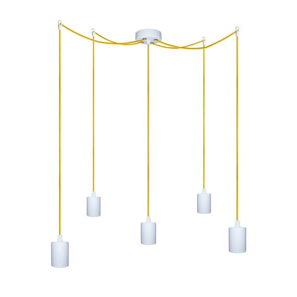 Pět závěsných kabelů Cero, žlutý/bílý