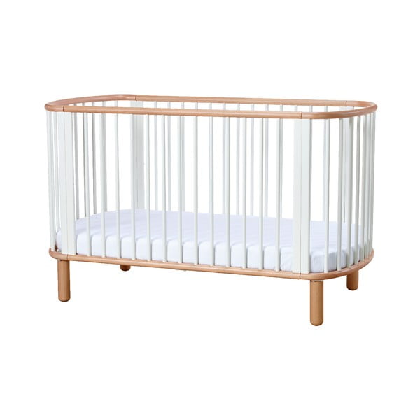 Детско легло от бяла букова дървесина , 70 x 140 cm Baby - Flexa