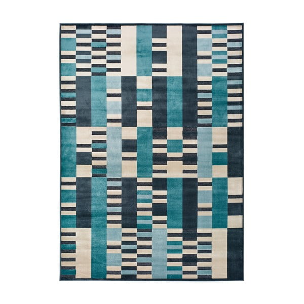 Син килим Farashe Stripes, 140 x 200 cm - Universal