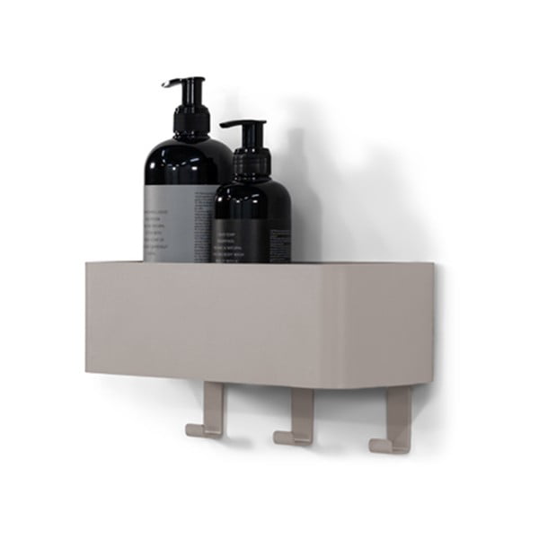 Кафяво-сив стенен стоманен рафт за баня Multi – Spinder Design-image-2