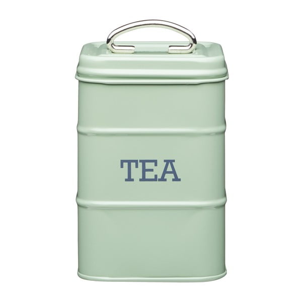 Зелена калаена кутия за чай Living Nostalgia - Kitchen Craft
