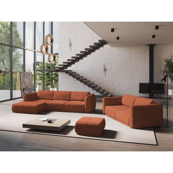 Оранжев ъглов диван (ляв ъгъл) Hoku – Makamii-image-1