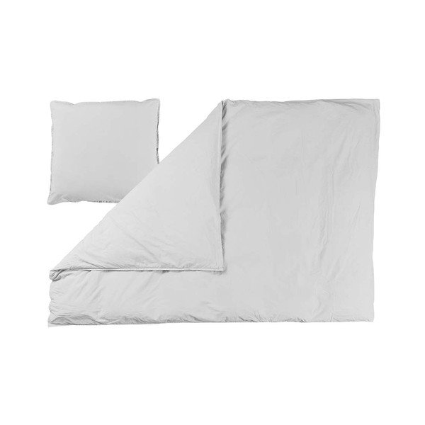 Бяло удължено спално бельо от органичен памук 220x140 cm Curly - Bahne & CO